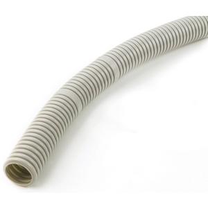 biegsames Isolierrohr leicht gewellt hellgrau 50m