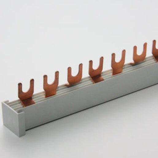Phasenschiene 3-polig Gabel 16mm² TE 17 8mm 57 Anschlüsse