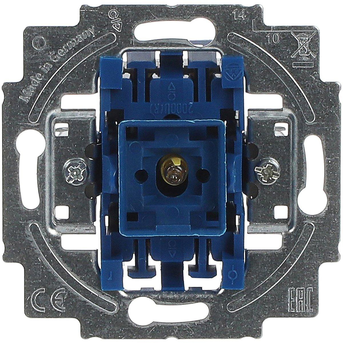 Wippkontrollschalter-Einsatz Aus- und Wechselschaltung mit Glimmlampe 10 A