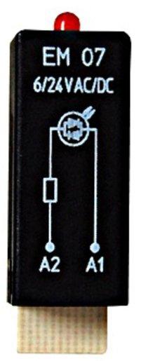 LED - Steckmodul rot 6 - 24 V AC / DC EM07