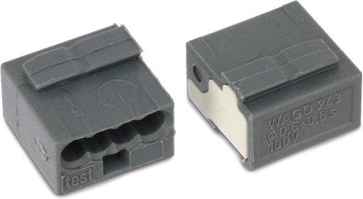 MICRO-Verbindungsdosenklemme 4-Leiter-Klemme 4-polig dunkelgrau