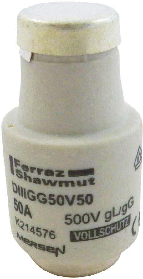 DIAZED Sicherung DIII 500VAC/500VDC 50A gG weiß