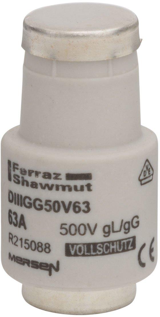 DIAZED Sicherung DIII 500VAC/500VDC 63A gG kupfer